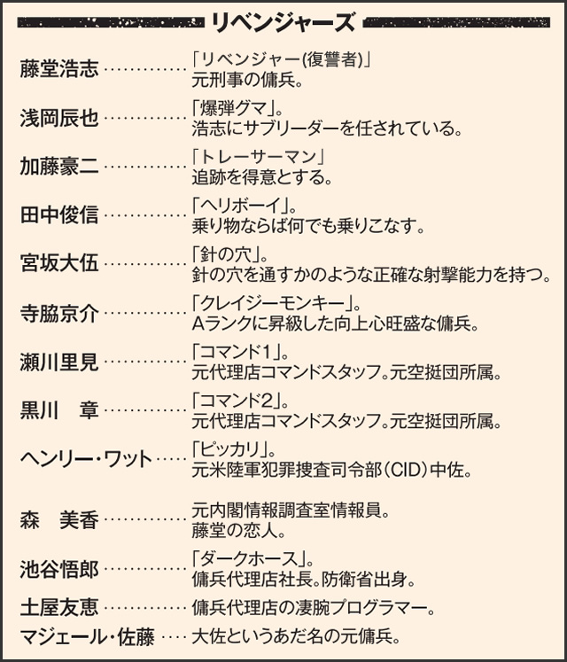 登場人物紹介 傭兵代理店 渡辺裕之 特設サイト